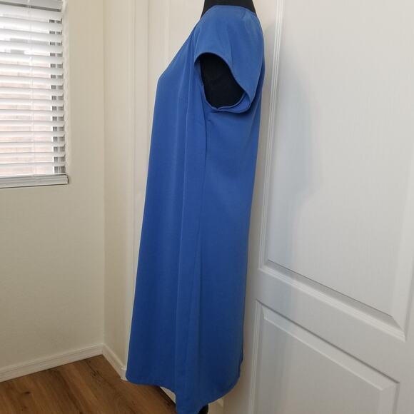 Merona-Women's Career Casual Blue A-Line Sheath Cap Sleeves Knee Length Size M - Picture 2 of 7